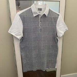 J. Lindeberg Golf Polo Pattern White Mens M